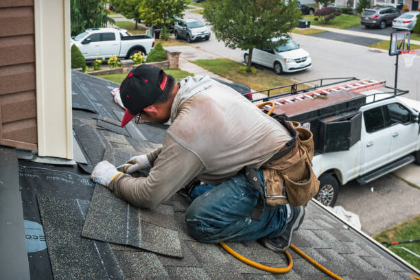 Professional Roof Replacement technician working in Moorestown, NJ